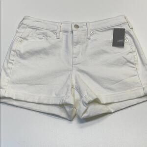 MOSSIMO Womens 6 White High Rise Jean Shorts